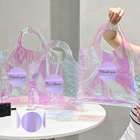 Autocollants d'étiquette thermique holographique cercle personnalisé étiquettes autocollantes thermiques à paillettes arc-en-ciel pour emballage cadeau nom étiquette de prix violet