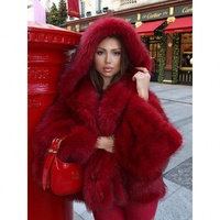 Manteaux d'hiver pour femmes, nouveaux manteaux épais de couleur unie à capuche en fausse fourrure, vêtements de rue, manteau chaud et élégant en fourrure pour femmes