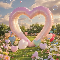 Arche Gonflable Commerciale Rose en Forme de Cœur pour Événements de Mariage Publicité Décorations Gonflables