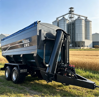 Véhicule de transport de céréales tout-terrain pour la ferme : Chariot fiable à trois points de liaison, entraîné par un tracteur
