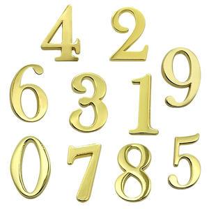 ป้ายสัญลักษณ์โลหะแบบอักษรอาหรับ0-9ชุดป้ายทองแบบสมบูรณ์ป้ายระบุตำแหน่งชุดกีฬา - Product Image 1