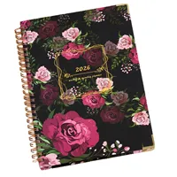 Carnet de notes personnalisé à spirales, A5, en cuir PU, couverture rigide en PVC, journal, agenda, impression thermique, école, entreprise, bureau, cadeau