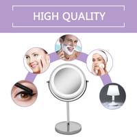 Dernière 2021 miroir de maquillage Grossissant Portable Rechargeable Intelligente maquillage Coiffeuse Led Miroir de Maquillage avec La Lumière