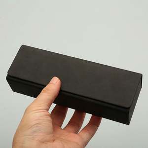 Boîte à lunettes carrée rigide résistante à la pression, personnalisable avec logo, pour hommes et femmes, en cuir PU coloré - Product Image 4