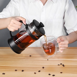 Cafetière à piston portable en verre borosilicate et acier inoxydable pour café et thé, idéale pour le bureau CH-FK6121 - Product Image 5