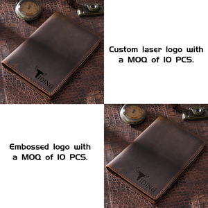 Custodia Porta Passaporto in Vera <span class=keywords><strong>Pelle</strong></span> Pieno Fiore Stile Vintage con Logo e Colore Personalizzati - Product Image 6
