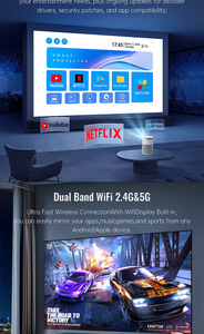 Mini projecteur LED 4K rechargeable portable avec Wi-Fi et <span class=keywords><strong>Bluetooth</strong></span>, projecteur vidéo de qualité supérieure, projecteur portable Android - Product Image 2