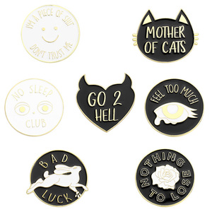 Spille Smaltate Retrò Personalizzate all'Ingrosso, Design 3D a Tema Fatato per Bambini e Donne, Medaglie e Spille con Logo 'Feel Too <span class=keywords><strong>Much</strong></span> Mother Cats' - Product Image 2