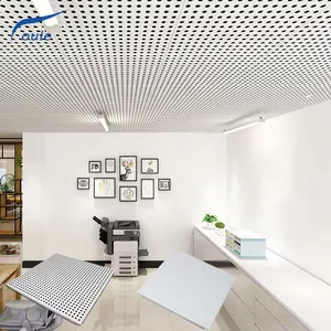 لوحة سقف مربعة معلقة زخرفية رخيصة الثمن 60 × 60 سقف معدني للحمامات