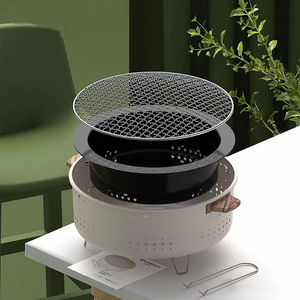 Barbecue Grill charbon de <span class=keywords><strong>bois</strong></span> sans fumée brûleur multifonctionnel poêles à <span class=keywords><strong>bois</strong></span> tente gril <span class=keywords><strong>antirouille</strong></span> Camping accessoires Camp poêle pour Barbecue - Product Image 3