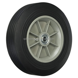 heavy 8 inch x 2 inch Solid Rubber Hand Truck Wheel for Cart, wheelbarrow, wagons, BBQ, trailer, Power Washer, Dolly, Compressor