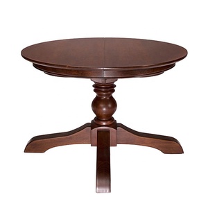 <span class=keywords><strong>Tavolo</strong></span> da Pranzo Rotondo <span class=keywords><strong>Allungabile</strong></span> in <span class=keywords><strong>Legno</strong></span> Massello con Piedistallo, Arredamento Contemporaneo Personalizzato per Sala da Pranzo - Product Image 2