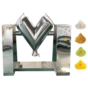 Mezclador de laboratorio de polvo seco de cono V de laboratorio de acero inoxidable DZJX para la industria química alimentaria