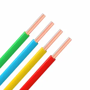 Alambre de construcción para electrodomésticos, Cable eléctrico y alambre de cobre sólido de un solo núcleo de PVC, 1,5 Mm, 2,5 Mm, 4mm, 6mm, 10mm, 25mm, 100m