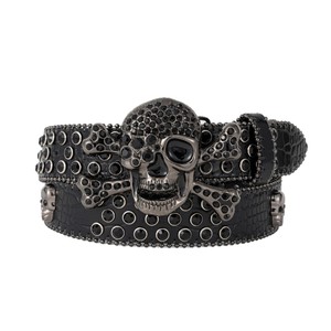 <span class=keywords><strong>Ceinture</strong></span> large personnalisée style européen et américain avec boucle en alliage tête de mort, ornée de cristaux <span class=keywords><strong>BB</strong></span> <span class=keywords><strong>Simon</strong></span> Bling Bling, pour femmes et hommes, mode Hip Hop - Product Image 5