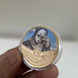 Monete d'oro all'ingrosso in metallo con personaggi <span class=keywords><strong>anime</strong></span> giapponesi divertenti, 10 tipi, grandi, semplici, placcate oro, a tema <span class=keywords><strong>anime</strong></span> <span class=keywords><strong>JOJO</strong></span>, in vendita - Product Image 4