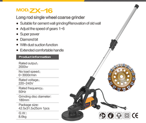 Ponceuse murale super puissante 2000W, petite meuleuse de sol en béton à une tête - Product Image 2