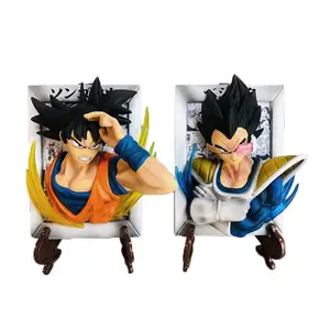 Экшн-фигурка DBZ super saiyan Goku Vegeta, 12 см, анимационная фоторамка DBZ, фигурка Super Saiyan, Игрушечная модель, подарки