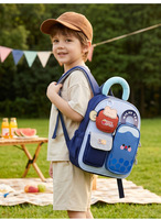 Sac à dos enfant personnalisé avec logo imprimé dessin animé, bretelles respirantes en maille et dos rembourré, idéal pour la maternelle et l'usage quotidien