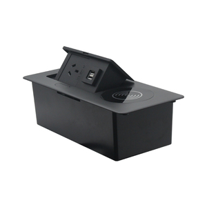 Toma de corriente de escritorio para <span class=keywords><strong>muebles</strong></span>, toma de corriente USB oculta con cargador inalámbrico, duradera, gran oferta - Product Image 2