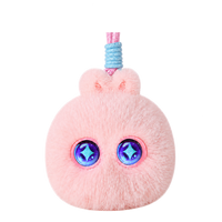 Peluche Lapin Rose IA Interactif avec Yeux LED, Chat Vocal, Capteur Tactile – Coffret Cadeau Kawaii pour Filles