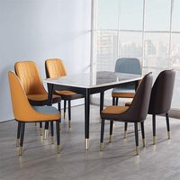Vente directe d'usine, chaises de salle à manger modernes en cuir rembourré, prix de gros abordable