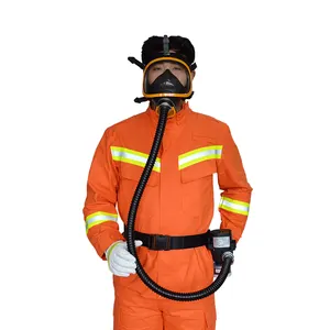 Filtre maskesi ile kullanımlık gaz maskesi Antigas taşınabilir Powered hava temizleyici hava Fed tam yüz gaz Masksilica jel malzeme