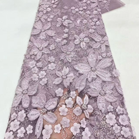 Nouveau design, dentelle française brodée à la main en maille jacquard élégante de haute qualité, ornée de perles et de paillettes, tissu résistant à l'eau pour filles