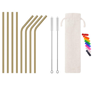 Ensemble de pailles en acier inoxydable, 19 pièces, avec brosse de nettoyage et sac de transport, pour boissons et fêtes - Product Image 3