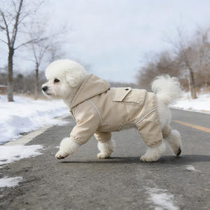 Ropa de invierno para perros, chaqueta gruesa con capucha, ropa de otoño e invierno para razas pequeñas y medianas, conjunto cálido acolchado - Product Image 5