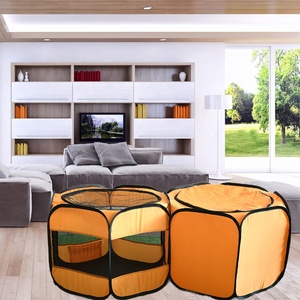 LVXIANDA Patented Double Rooms Dog Playpen Portable Foldable Nylon Sport Cage Six Sides Solid Pattern <strong>Kennel</strong> Outdoor Use - Product Image 3
