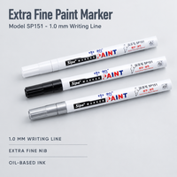 Spidol Cat Tinta Minyak SP151 1mm Ujung Halus, Tahan Panas, Tahan Air, Cepat Kering, Untuk Berbagai Permukaan, Langsung dari Pabrik