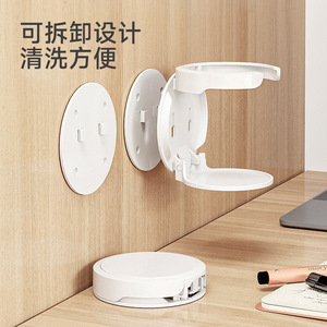 Folding Wall Mounted Cup Holder Single No <b>Drill</b> Coffee Storage Rack For Office Desk Home Dormitory Use - Product Image 2