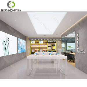 Comptoir de magasin de téléphonie mobile, design personnalisé, comptoir d'exposition de luxe pour téléphone, table pour l'affichage de téléphones portables, vitrine - Product Image 1