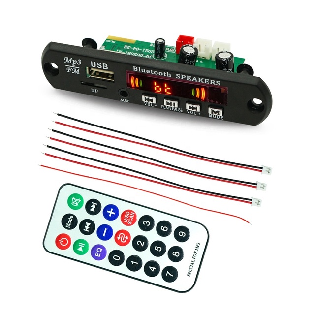 DC 7V-24V Audio Amplifier Power 2X40W Wireless BT MP3 Player Module Decoder Board Kit