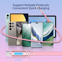 Câble de données USB-C ultra flexible en métal et silicone avec charge rapide 6A pour iPhone 16/15 Pro iPad - Écologique