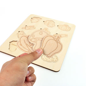 Creatology puzzle di legno per bambini educativi di legno animale e verdure - Product Image 2