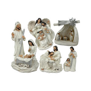 Set di presepe in resina personalizzato statuetta di natale cattolico religioso modello di decorazione da tavolo statua stile casa chiesa regali artigianato arte - Product Image 1