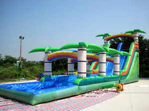 Tobogán Acuático Inflable de PVC con Forma de Palmera para Niños, Alquiler Comercial para Fiestas al Aire Libre - Product Image 1
