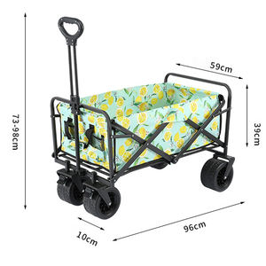 360 ° 旋回ホイール付き屋外折りたたみワゴンと耐久性のある600Dオックスフォード生地 - Product Image 6