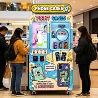 Máquina expendedora profesional de impresión de carcasas de teléfono móvil Zero, máquina personalizada para carcasas de teléfono con pago en efectivo, tarjeta y QR para plazas comerciales.