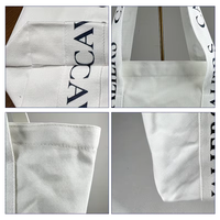 Sac fourre-tout en toile de coton de haute qualité avec bandoulière, imprimé, lavable, réutilisable, pour les promotions de marques