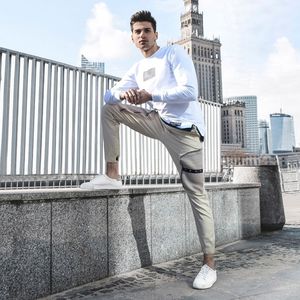 Pantalon avec poches pour hommes, vêtements de gymnastique, de Muscle, taille haute, à la mode, bon marché, 2 pièces, vente en gros, 2020 - Product Image 4