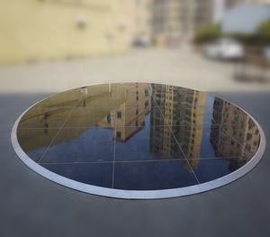 ฟลอร์เต้นรำไม้สีดำมันวาวทรงกลมขอบแบบพกพา - Product Image 3