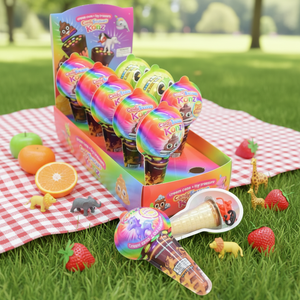 Fabrika OEM 24 adet 15G meyveli sakızlı şekerler özelleştirilmiş bireysel sarılmış şeker Gummies sürpriz yumurta oyuncaklar - Product Image 1