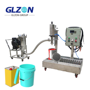 Attrezzatura per Riempimento Vernici con Pressa per Coperchi, Riempitrice Automatica per Contenitori da 1L per Rivestimenti Industriali, Lattice e Uso Chimico - Product Image 1