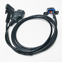 Adaptador de Interfaz OBD II J1962 Personalizado al por Mayor, Hembra a Macho a D-sub DB15 Macho, Divisor de 3 Vías, Cable en Y para Diagnóstico de Automóviles