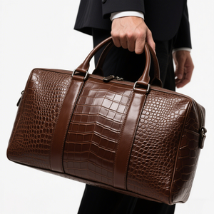 Роскошная Дорожная сумка из натуральной кожи - Product Image 3