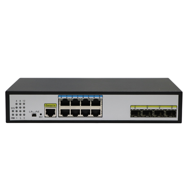 8 Port Gigabit Managed Switch with 2 SFP Fiber Slots Layer 2 Web Managed Ethernet Network Switch 10/100/1000Mbps for Business