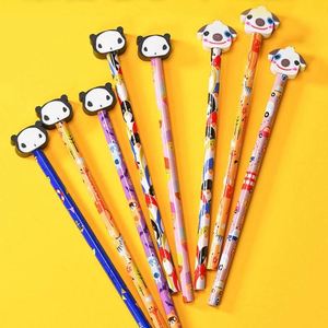Lápiz de Madera HB Kawaii Personalizado al por Mayor, Económico y Bonito, con Borrador para Niños Escolares - Product Image 1